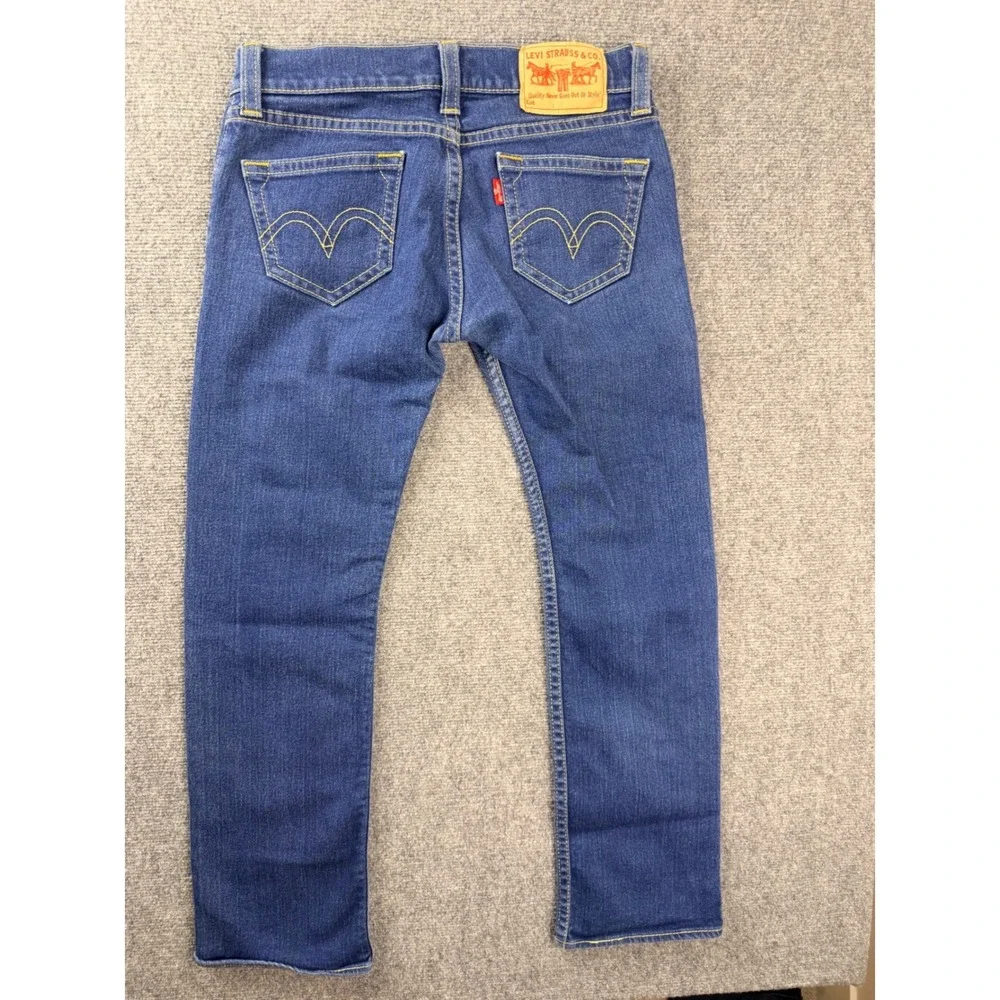 Levis Type 1 Iconic Slim Jeans Mens 26x28 Blue Denim Stretch Workwear Streetwear